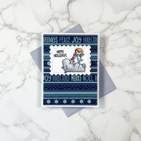 LDRS Creative Hippopotamus for Christmas 4x8 Inch Clear Stamps (LDRS3345)